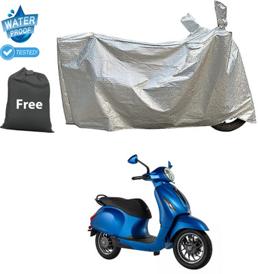 CODOKI Waterproof Two Wheeler Cover for Bajaj(Chetak, Silver)