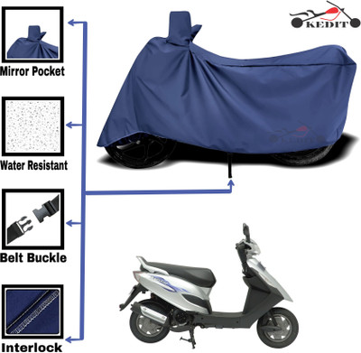 KEDIT Two Wheeler Cover for Bajaj(Kristal, Blue)