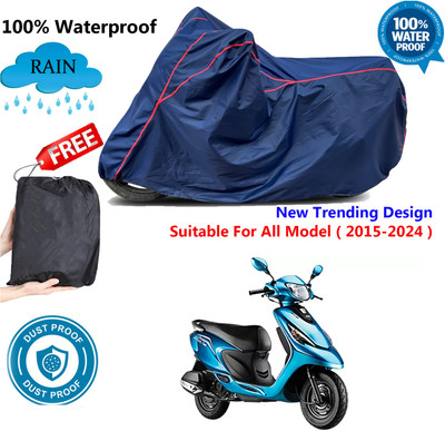 AUTOCAD Waterproof Two Wheeler Cover for TVS(Scooty Zest, Blue, Red)
