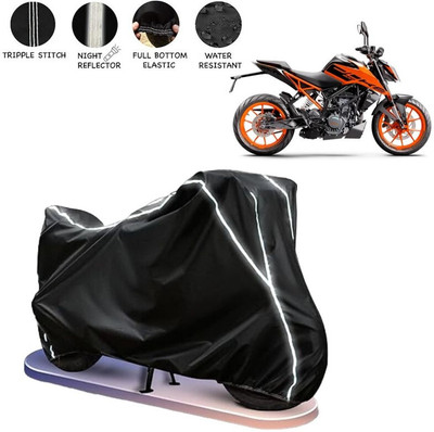 BOTAUTO Two Wheeler Cover for KTM(200 Duke, Black, White)