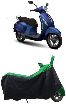 Coxtor Waterproof Two Wheeler Cover for Bajaj(Chetak, Green)