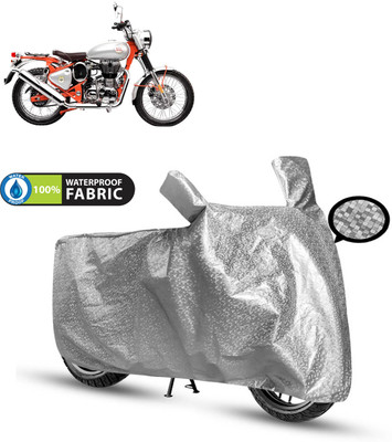 CODOKI Waterproof Two Wheeler Cover for Royal Enfield(Bullet Trials 500, Silver)