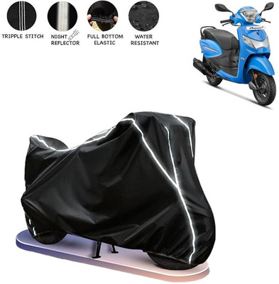 BOTAUTO Two Wheeler Cover for Hero(Pleasure, Black, White)