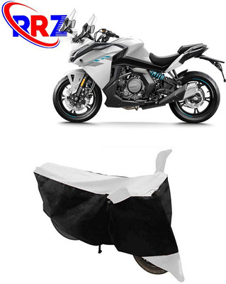 RRZ Waterproof Two Wheeler Cover for CFMoto(650GT, Black, White)