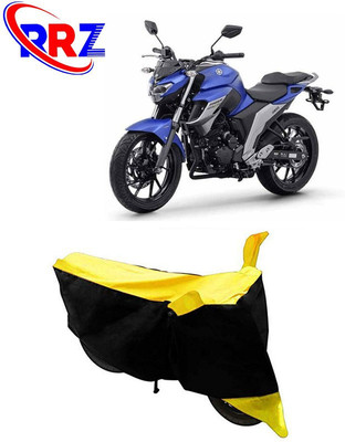 RRZ Waterproof Two Wheeler Cover for Yamaha(FZ, Black, Yellow)