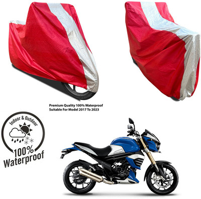 AUTOCAD Waterproof Two Wheeler Cover for TVS(Heavy Duty Super XL, Silver, Red)