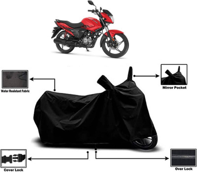 KEDIT Two Wheeler Cover for Hero(Glamour BS6, Black)