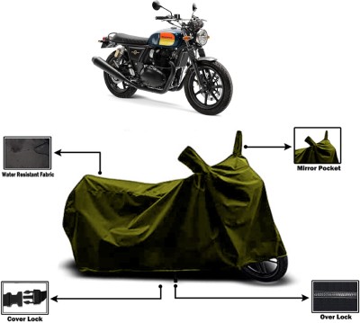 Amexride Two Wheeler Cover for Royal Enfield(Interceptor 650, Green)