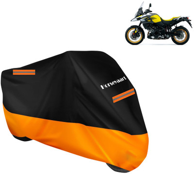 Horseyaart Waterproof Two Wheeler Cover for Suzuki(V Strom 1000, Orange)