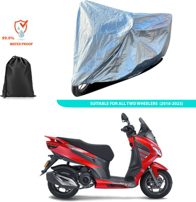 PAGORA Waterproof Two Wheeler Cover for Aprilia(SXR 160 BS6, Silver)