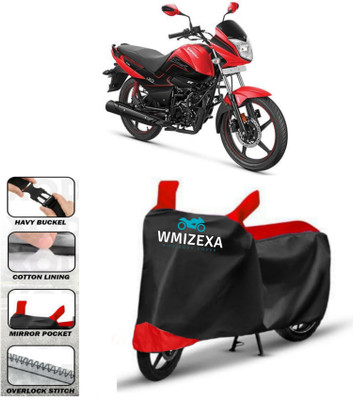 WMIZEXA Two Wheeler Cover for Hero(MotoCorp Splendor iSmart, Red, Black)