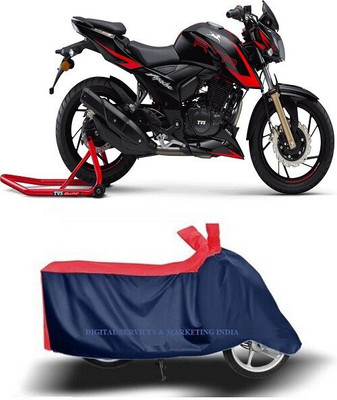 DeepShakshi AUTOMOTIVE Waterproof Two Wheeler Cover for TVS(Apache RTR 200 Fi E100, Blue)