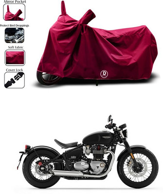 Mdstar Waterproof Two Wheeler Cover for Triumph(Bonneville Bobber BS6, Maroon)