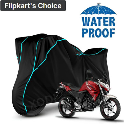 AutoGalaxy Waterproof Two Wheeler Cover for Yamaha(FZ S V3.0 FI, Black, Blue, Multicolor)