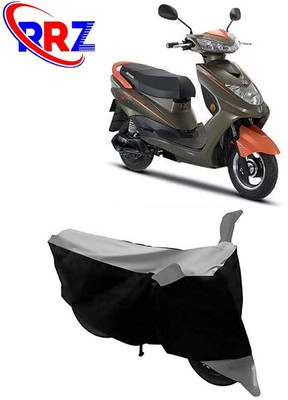 RRZ Waterproof Two Wheeler Cover for Okinawa(Ridge Plus, Black, Grey)