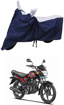 Mdstar Waterproof Two Wheeler Cover for Suzuki(GSX-S750, Blue, White)