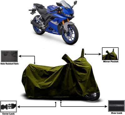 Amexride Two Wheeler Cover for Yamaha(YZF-R15 V3 BS6, Green)