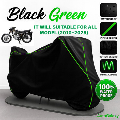 AutoGalaxy Waterproof Two Wheeler Cover for Royal Enfield(Electra Delux, Black)