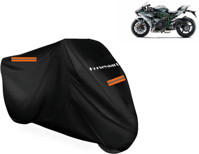 Horseyaart Waterproof Two Wheeler Cover for Kawasaki(Ninja H2 BS6, Black)