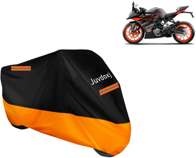 Juvdoxj Waterproof Two Wheeler Cover for KTM(RC 390 BS6, Orange)