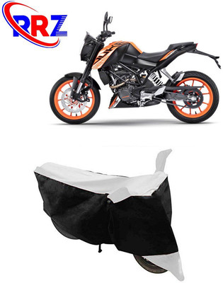 RRZ Waterproof Two Wheeler Cover for KTM(125 Duke, Black, White)