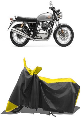 SUGASHRI Waterproof Two Wheeler Cover for Royal Enfield(Interceptor 650, Yellow, Black)