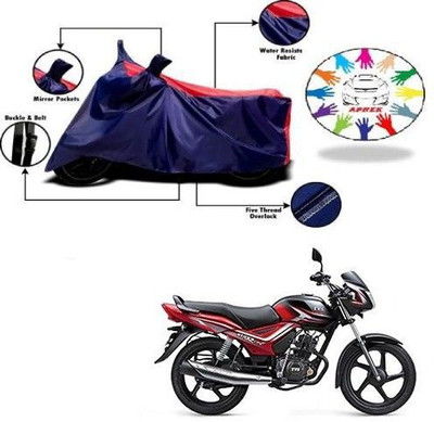 DeepShakshi AUTOMOTIVE Waterproof Two Wheeler Cover for TVS(Star City, Blue, Red)