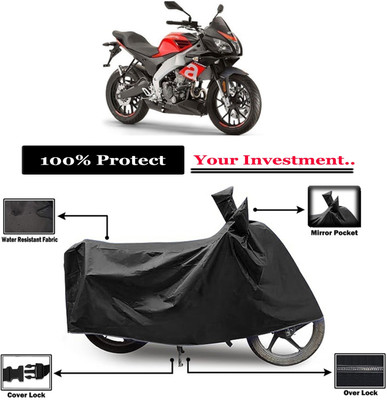 Amexride Two Wheeler Cover for Aprilia(Tuono 150 BS6, Black)
