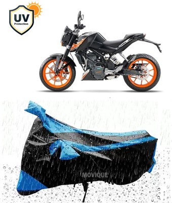 MOVIQUE Waterproof Two Wheeler Cover for KTM(Duke 200, Black)