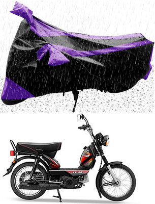 Mdstar Waterproof Two Wheeler Cover for TVS(XL 100 Comfort, Purple, Black)