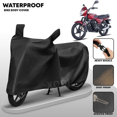 xodi Waterproof Two Wheeler Cover for Bajaj(Platina 100 BS6, Black)