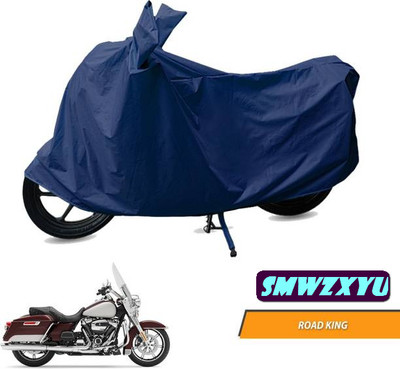 smwzxyu Waterproof Two Wheeler Cover for Harley Davidson(Road King, Blue)