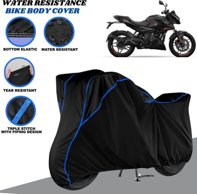 SRP PRODUCT Waterproof Two Wheeler Cover for Bajaj(Pulsar 250, Black, Blue)
