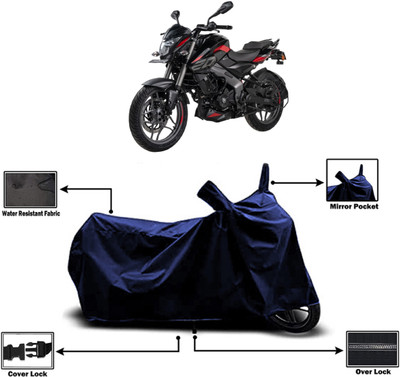 Amexride Two Wheeler Cover for Bajaj(Pulsar 200, Blue)