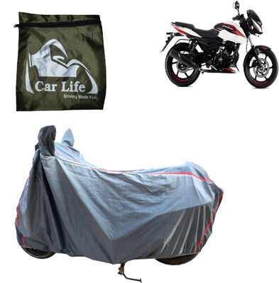 Car Life Two Wheeler Cover for Bajaj(Pulsar 150, Silver)