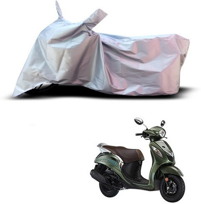 Varnwal E Commerce Waterproof Two Wheeler Cover for Yamaha(Fascino, Silver)