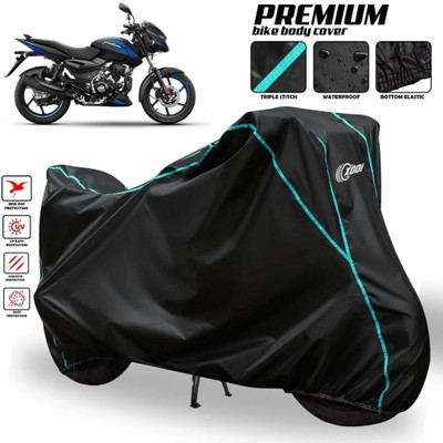 AutoGalaxy Waterproof Two Wheeler Cover for Bajaj(Pulsar 125 Neon BS6, Black, Blue, Multicolor)