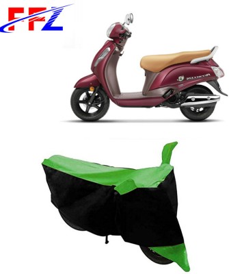 FFZ Two Wheeler Cover for Suzuki(New Access 125, Black, Green)