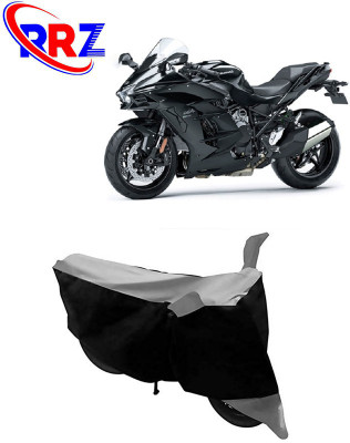 RRZ Waterproof Two Wheeler Cover for Kawasaki(Ninja H2, Black, Grey)
