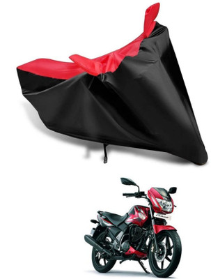 KEDIT Two Wheeler Cover for TVS(Flame SR125, Red, Black)