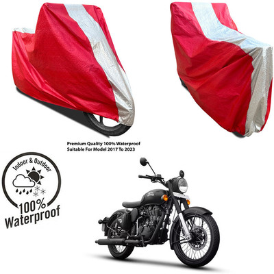 AUTOCAD Waterproof Two Wheeler Cover for Yamaha(Alpha, Silver, Red)