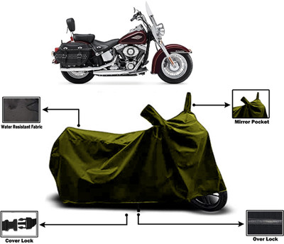 Amexride Two Wheeler Cover for Harley Davidson(Heritage Softail Classic, Green)