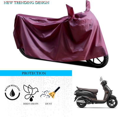ANTHUB Waterproof Two Wheeler Cover for Suzuki(New Access 125, Maroon)