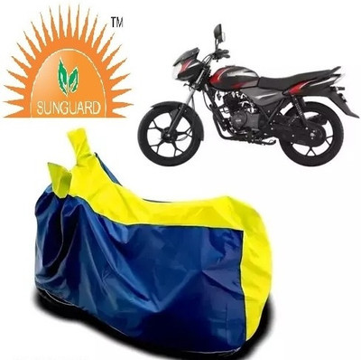 Sunguard Waterproof Two Wheeler Cover for Bajaj(Discover 110, Yellow, Blue)
