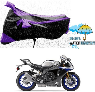 Genipap Two Wheeler Cover for Yamaha(YZF R1 M BS6, Black, Blue)