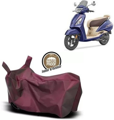 OliverX Waterproof Two Wheeler Cover for TVS(Jupiter, Maroon)