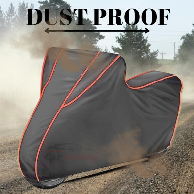 Car Styling Waterproof Two Wheeler Cover for Bajaj(Pulsar 150 DTS-i, Silver, Red)