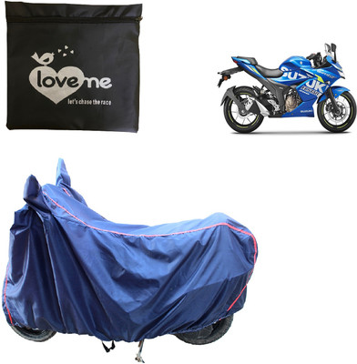 Love Me Waterproof Two Wheeler Cover for Suzuki(Gixxer 250, Blue)