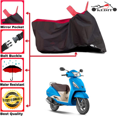 AASHTIK MART Two Wheeler Cover for TVS(Jupiter, Red, Black)