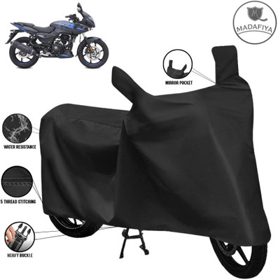 MADAFIYA Waterproof Two Wheeler Cover for Bajaj(Pulsar 220, Black)
